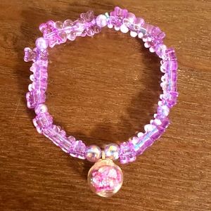 Home made bead bracelet: grape gummy bears